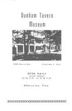 SA0529 - Cover of brochure about the Dunham Tavern Museum with an image of the fa?ade of the museum., Winterthur Shaker Photograph and Post Card Collection 1851 to 1921c